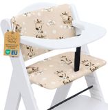 Totsy baby ASE Spolka Akcyjna Stoelverkleiner Kinderstoel Kussen Baby Zitkussen - 2-delig - Stoelkussen voor Hauck Stokke Hoge Babystoel Trapstoel Waterafstotende Bekleding Oeko-Tex certificaat Giraffen