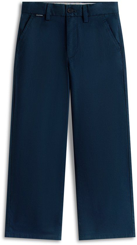 Tommy Hilfiger Kids Chino 98% Katoen 2% Elastaan Maat 10 Unisex Donkerblauw