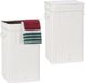 Sans marque 2x panier à linge bambou - boîte à linge pliable - 70L - carré - 63x36x36 cm - blanc