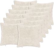 vidaXL Kussensloop 12 st HEERLEN Wit 45 x 45 cm Faux lapin fourrure