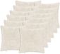 vidaXL Kussensloop 12 st HEERLEN Wit 45 x 45 cm Faux lapin fourrure