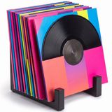 Luft LP en Vinyl Houder - Opbergsysteem - Platenrek - Standaard - Album - IJzer - Zwart
