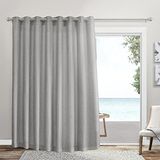 Exclusive Home Curtains Loha Patio doorvoertule top enkel gordijnpaneel, 108 x 96, duif grijs