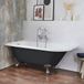 Hudson Reed Baignoire îlot demi-ronde Classique 168,5cm x 75cm - Gris Foncé, avec pieds de baignoire chromés | Oxford