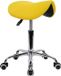 KKTONER Selle tabouret, tabouret de travail, réglable en hauteur, rotatif, tabouret de bureau avec siège selle, jaune