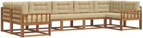 vidaXL - Acacia Hout Loungeset - 7-Persoons - Natuurlijk en Beige