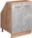 Vicco Rion Kast voor schuine wand – 60 x 81.6 cm met 2 deuren, kastromp 60 cm diepte Beton