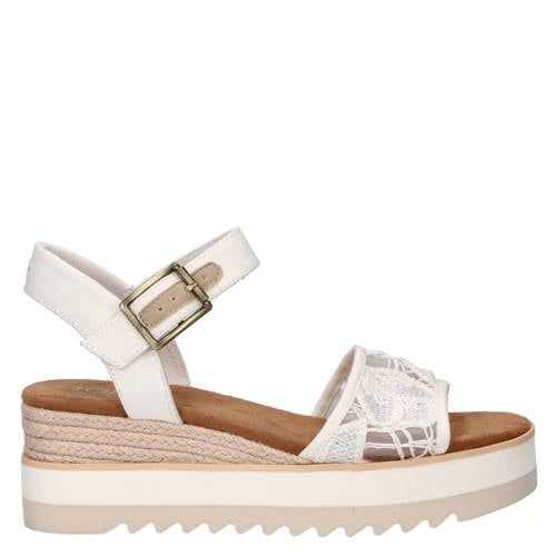 Toms Diana sandalen plateauzool wit