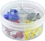 Vogt Verbindungstechnik 737086 Assortiment adereindhulzen 4 mm², 6 mm², 10 mm², 16 mm² Deels geïsoleerd Grijs, Geel, Rood, Blauw 100 stuk(s)