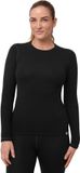 DANISH ENDURANCE Thermoshirt met Lange Mouwen voor Dames - van Merino Wol - Zwart - Maat XS