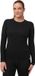DANISH ENDURANCE Thermoshirt met Lange Mouwen voor Dames - van Merino Wol - Zwart - Maat XS