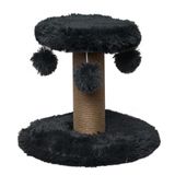 Topmast Krabpaal Fluffy Rio - Antraciet - 39 x 39 x 34 cm - Krabpaal voor Katten - Met Kattenspeeltjes - Duurzaam Sisal Touw