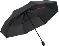 Fare Mini Style 5084 Taschenschirm mit Handöffnung schwarz rot 98 cm