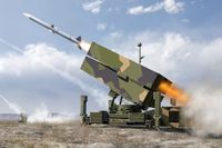 Trumpeter Modelbouwpakket Militaire voertuigen - 01096 NASAMS - Norwegian Advanced Surf-to-Air Missile System Plastic - 1:35 - Modelbouw