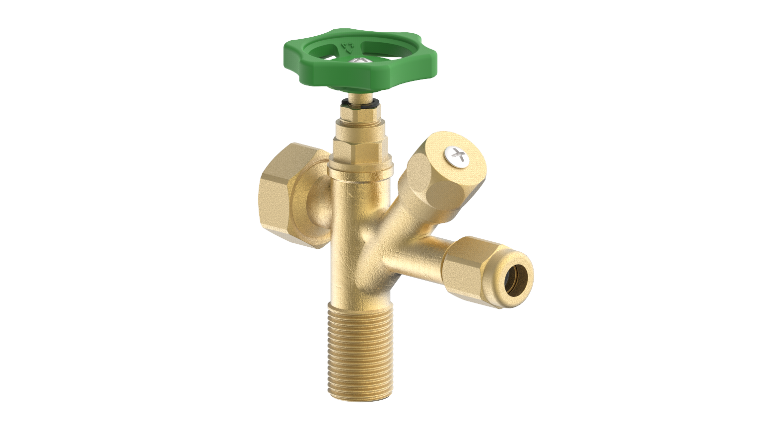 Kirchhoff CHE Haakse-apparaataansluiting, blank, 1/2"ET x 3/4"ET x 3/8"ET x 10 mmQ - 98629138