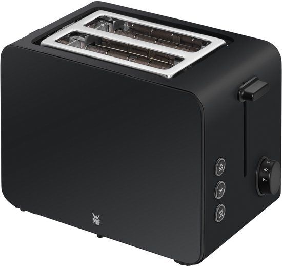 WMF Stelio 0414210071 Broodrooster - Deep Black - 2 Sneden - Instelbare Bruiningsgraad - Compact