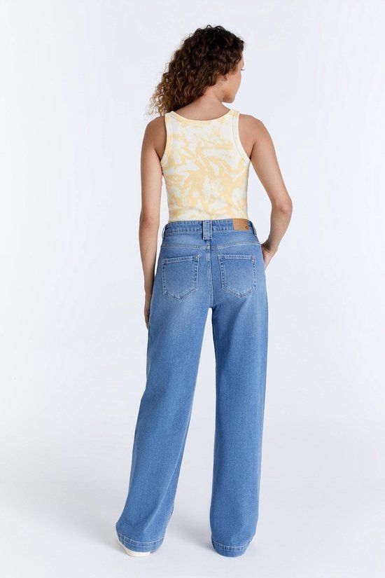 Cup of Joe Denim Lulu Wide Leg Jeans Light Blue