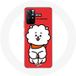 Maniacase Hoesje voor Xiaomi Redmi Note 11s 5G BTS Bangtan Boys BT21 RJ van Jin Rode Achtergrond