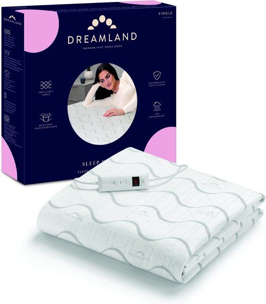 Dreamland 16967 Elektrische onderdeken 1-persoons - 150x80cm - Wit