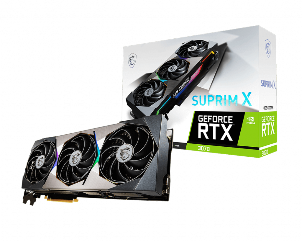 MSI GeForce RTX 3070 SUPRIM X 8G LHR - Videokaart - Grijs