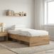 vidaXL Bedframe met plank Artisanaal eiken 80 x 200 cm Bewerkt hout
