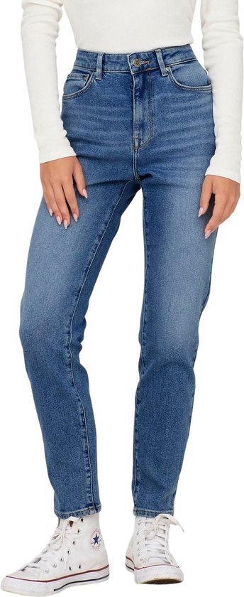 Only Jeans Onlemily Stretch Hw St Ak Dnm Cro57 15283925 Medium Blue Denim Dames Maat - W28 X L32