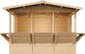 Timbela M150B Houten Marktkraam 6 m² 263x336xH232 cm