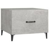 vidaXL salontafel met metalen poten 50x50x40 cm betongrijs