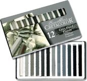 Cretacolor Hard Pastel Set Grijs - 12 Kleuren