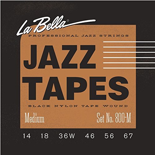 Labella Jazz Tapes 800M, zwart nylon, medium, snaren voor elektrische gitaar