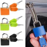 Cadenas 4 pièces – Avec clé, pour bagages, école, gymnase
