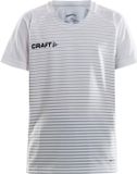 Craft Pro Control Stripe Shirt Korte Mouw Kinderen - Zilver / Wit | Maat: 158/164