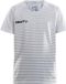 Craft Pro Control Stripe Shirt Korte Mouw Kinderen - Zilver / Wit | Maat: 158/164
