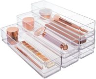 STORi Kunststof lade-organizer, transparant, 30,5 x 7,6 x 5,1 cm, 6 stuks