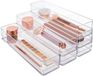 STORi Kunststof lade-organizer, transparant, 30,5 x 7,6 x 5,1 cm, 6 stuks