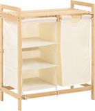 Beliani TOROTAL Wasmand Lichtbruin/Wit Bamboe