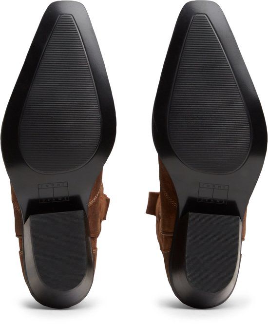 Tommy Hilfiger Western Suede Cowboy Boots - Cognac