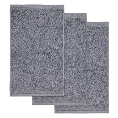 Möve Superwuschel gastendoekje 30 x 50 cm steen set van 3