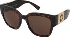 Versace VE4437U 108/73 Zonnebril - Zwart/Bruin