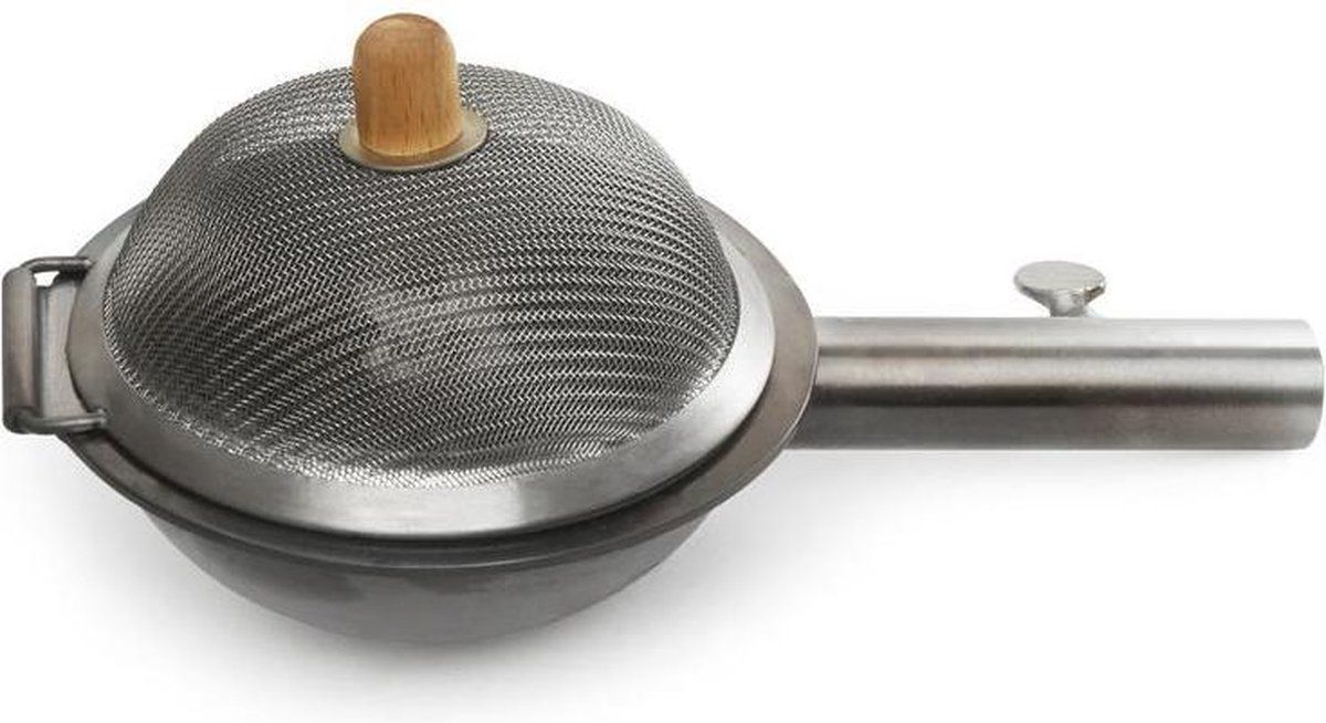 Kikkerland Huckleberry Popcorn Maker - Silver - Wooden