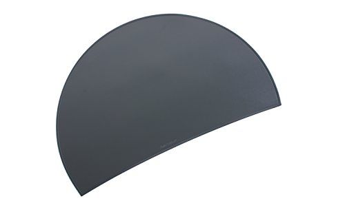 Läufer Durella Rondo 49749 bureauonderlegger, halfrond, antislip, 73 x 48 cm, grafiet, zwart