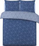 VISION home VISION Hugo Dekbedovertrekset 260x240 cm - Blauw - 100% Katoen