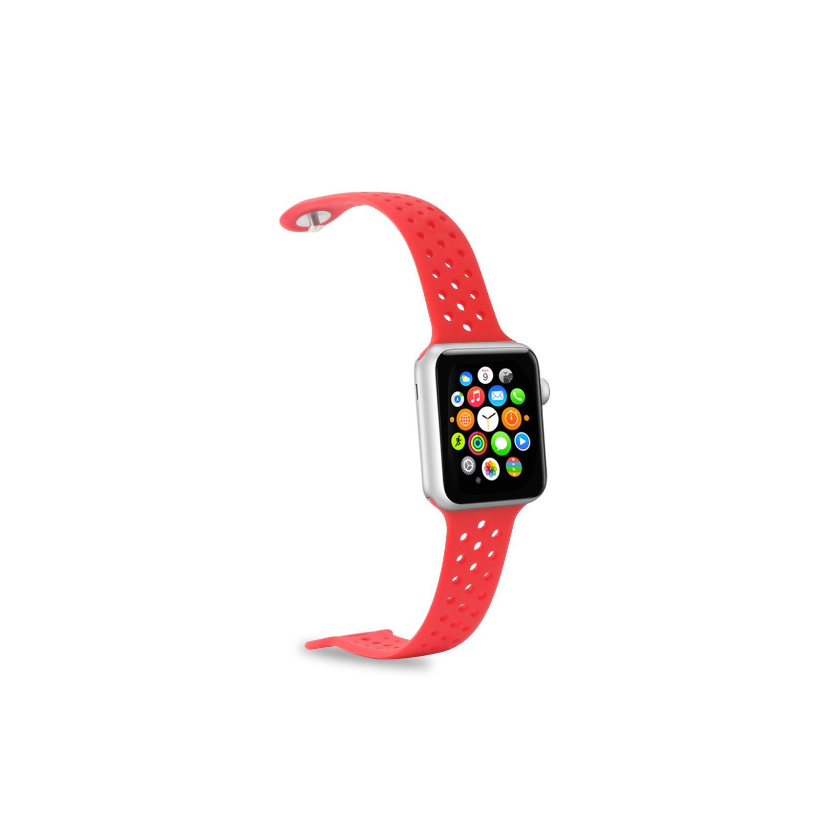 Celly Watchbandrd - Band - Rood - Silicone - Apple