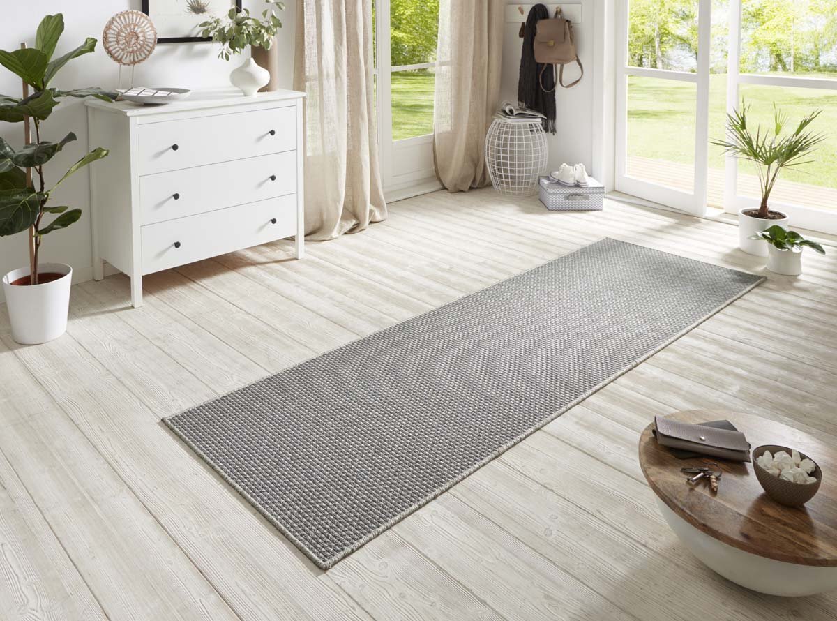 BT Carpet Loper sisal-look binnen & buiten Nature - zilver 80x350 cm