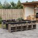Prolenta Maison Exclusive 11-delige tuinset voor buiten, met kussens, grijs, van polyrotan
