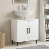 Maison Exclusive HAARLEM Meuble de salle de bain laqué blanc 59,5 x 31,5 x 59 cm