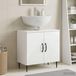 Maison Exclusive HAARLEM Meuble de salle de bain laqué blanc 59,5 x 31,5 x 59 cm