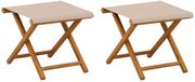 vidaXL Ligstoel 2 stuks massief eucalyptushout Beige