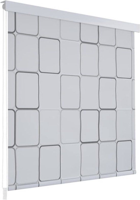 vidaXL Rolgordijn voor douche 80x240 cm vierkant Wit