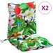 Coussin de chaise à dossier bas lot de 2 multicolore